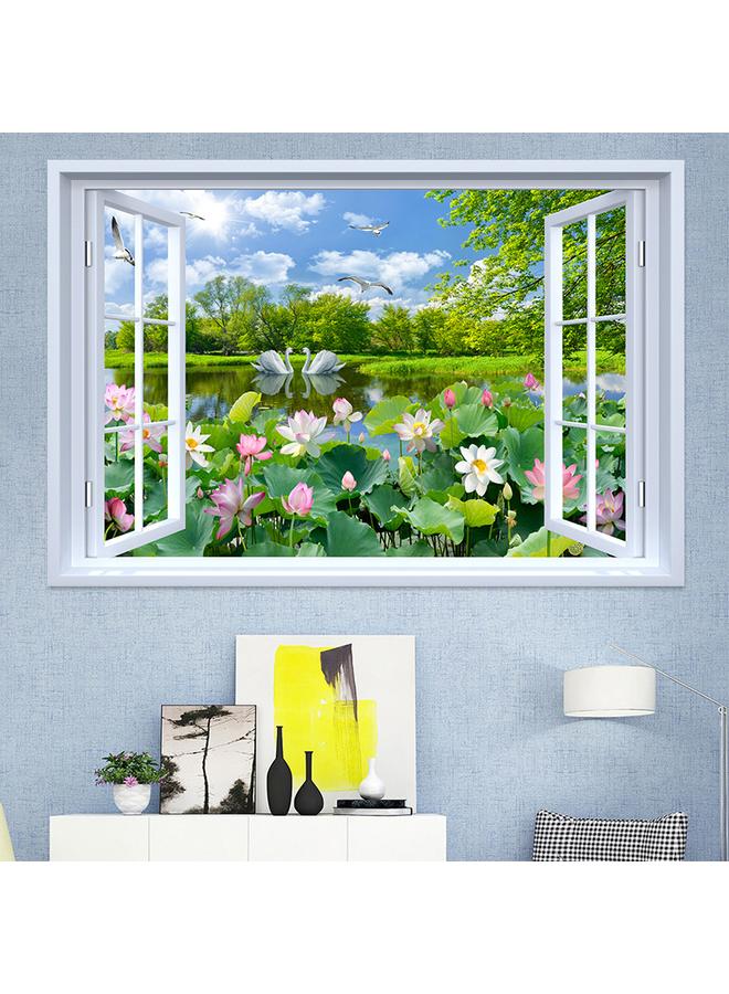 Bluejw Fake Window Self-adhesive 3D Wall Stickers Living Room Decorative Painting Bedroom Landscape Nature Waterproof Wall Stickers Wallpaper - Image 3