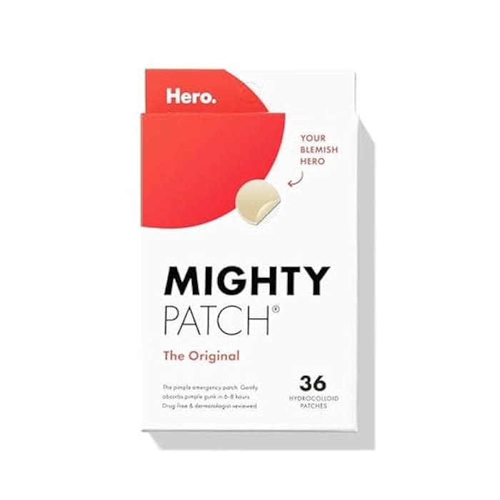 Mighty Patch™ Original patch from Hero Cosmetics – The #1 Hydrocolloid Acne Pimple Patch for Shrinking Zits and Whiteheads in 1 use; Nighttime Spot Stickers for Face and Skin (36 Count) - Image 1