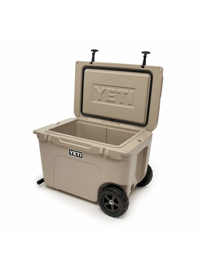 YETI ثلاجة تندرا هول المحمولة بعجلات، تان - Image 4
