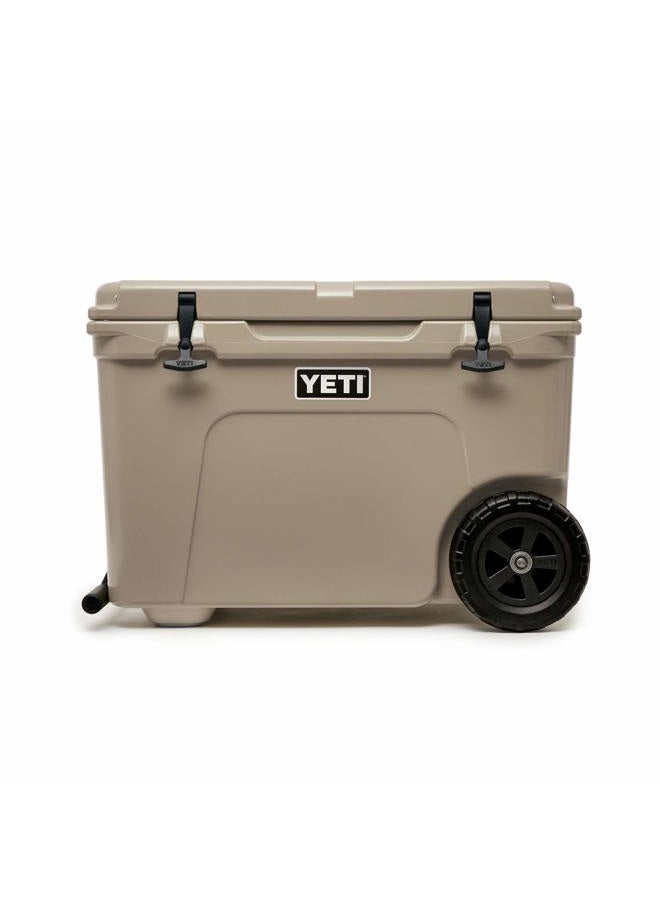 YETI ثلاجة تندرا هول المحمولة بعجلات، تان - Image 1