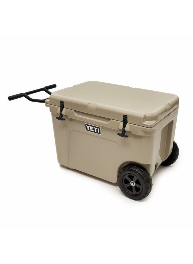 YETI ثلاجة تندرا هول المحمولة بعجلات، تان - Image 3