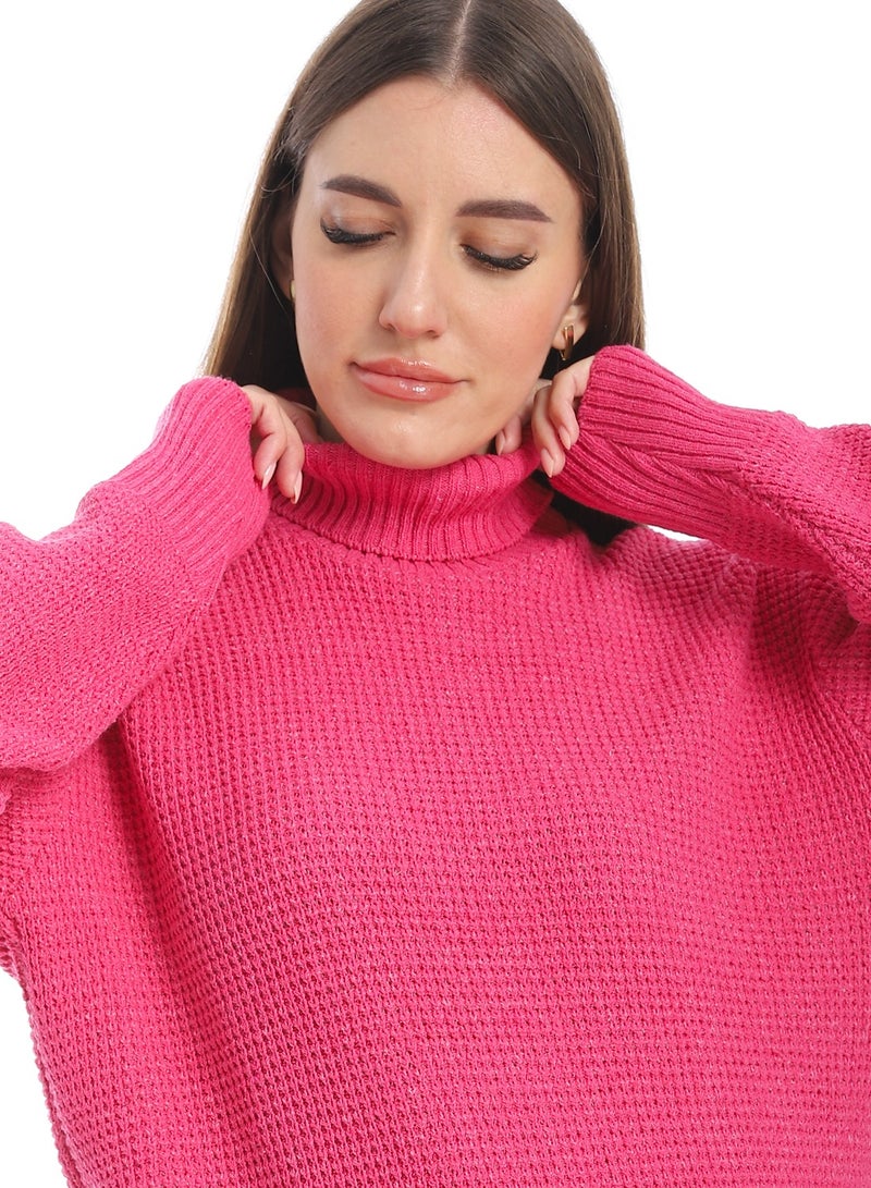 Caesar women wool plain pullover with high neck and multidesign  - Image 3