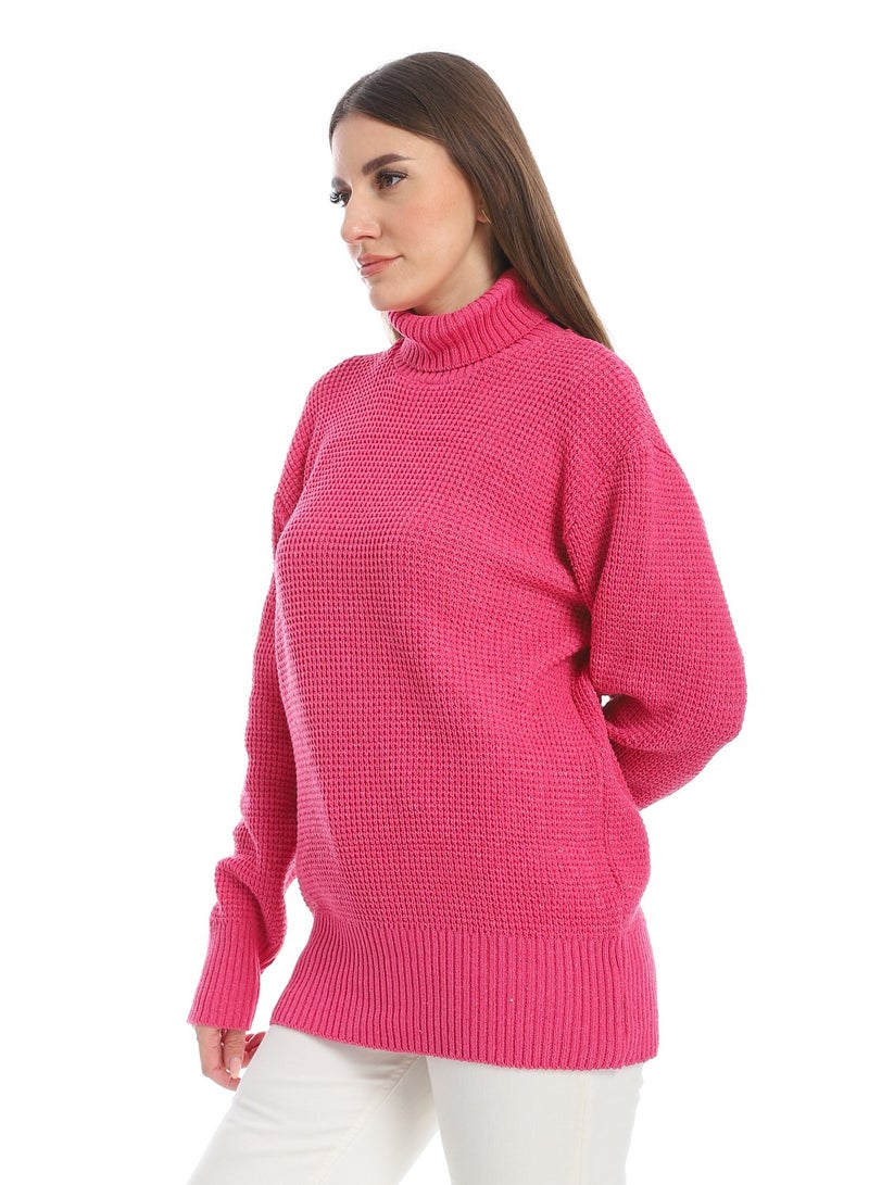 Caesar women wool plain pullover with high neck and multidesign  - Image 2