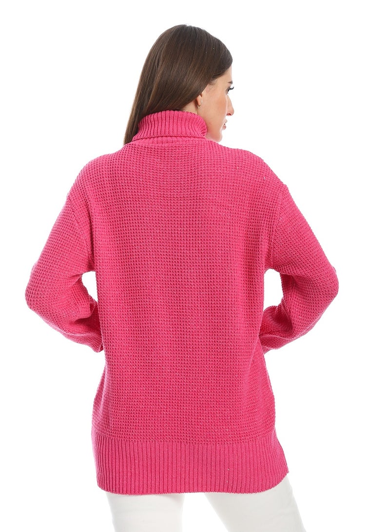 Caesar women wool plain pullover with high neck and multidesign  - Image 5