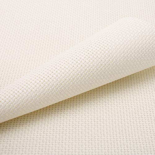 Donmon Aida Cloth 14 Count Cross Stitch Fabric,60×39inch (Rice) - Image 1