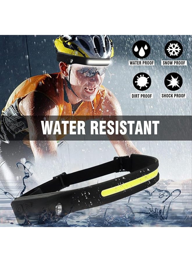 ECVV 2Pack LED Headlamp Rechargeable Flashlight 230°Wide Beam Headlamps 1000+500 lumens 5 Modes Headlight with Motion Sensor for Running Hiking Fishing Camping - Image 3