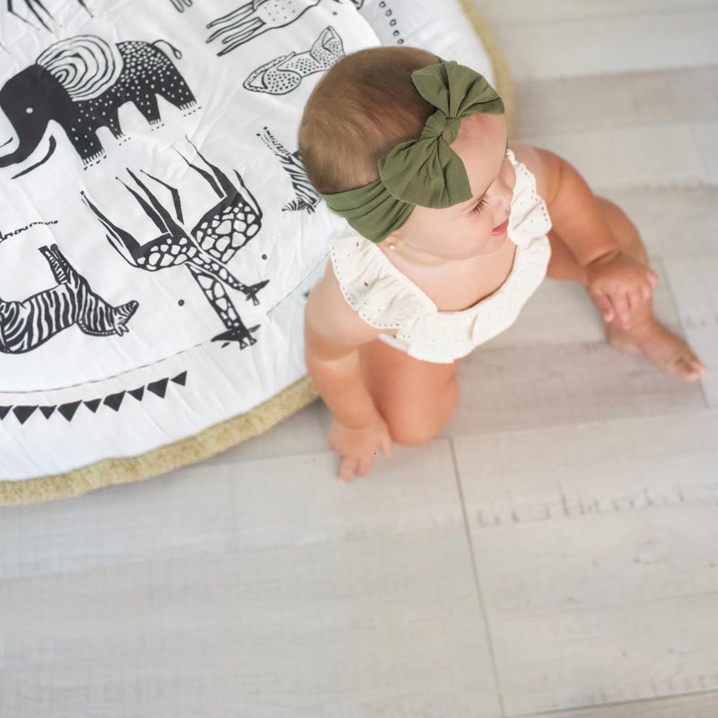 Wee Gallery Explore Playmat for Babies, Soft Cotton and High-Contrast Baby Play Mat for Infants & Toddlers, Reversible, Washable, Portable Tummy Time Rug, Safari - Image 2
