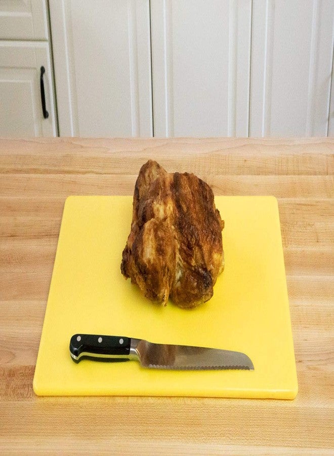 ثيرتين سيفس لوح تقطيع أصفر من ثيرتين شيفز - مقاس 18 × 12 بوصة للدواجن والدجاج - بلاستيك عالي الجودة للاستخدام التجاري في خدمات الطعام، سمك 1/2 بوصة، قابل للغسل في غسالة الأطباق - Image 5