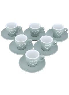 Light green Turkish coffee cup set, 12 pieces - pzsku/Z622687C8B3B154399475Z/45/_/1722251665/bdfcd6b2-d336-4f10-8dc6-2c807317dbcc