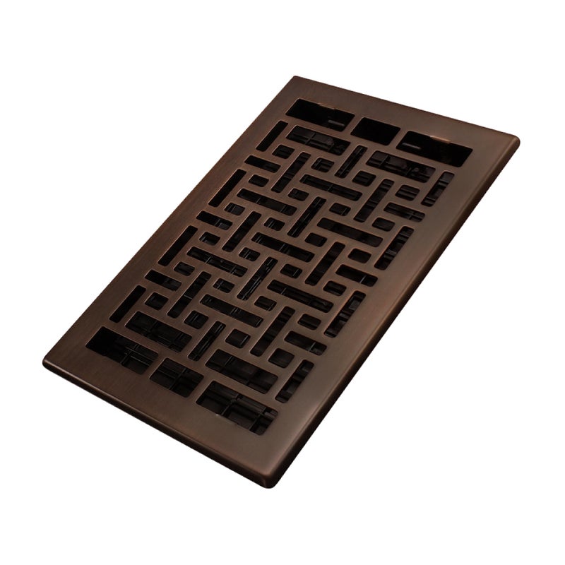 Decor Grates AJH610RB Oriental Floor Register 6 x 10 Inches Rubbed Bronze Finish