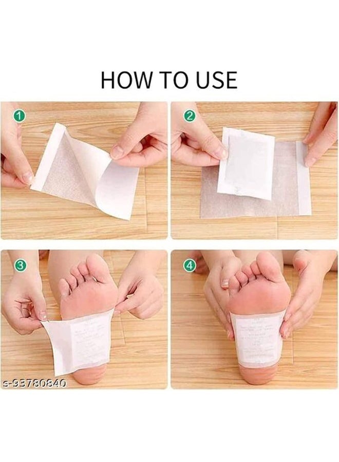 لصقات كينوك للتخلص من السموم للقدمين 10 لاصقات لاصقة مجموعة طبيعية لإزالة السموم غير المرغوب فيها عبوة من 10 - Image 5