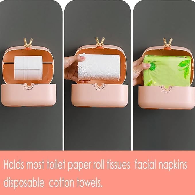 YESIKOM Tissue Box Wall Mounted Waterproof PP Retro TV Radio Model Napkin Holder for Living Room (Multi Color) (po1) - Image 3