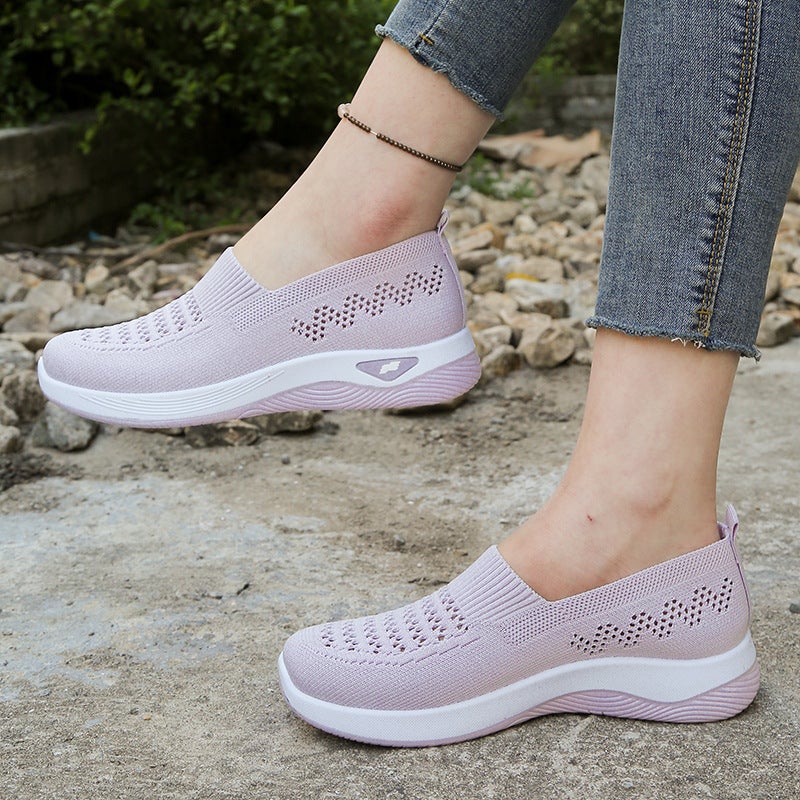 Women's Breathable Mesh Slip-on Sneakers, Lightweight Casual Shoes - Image 3