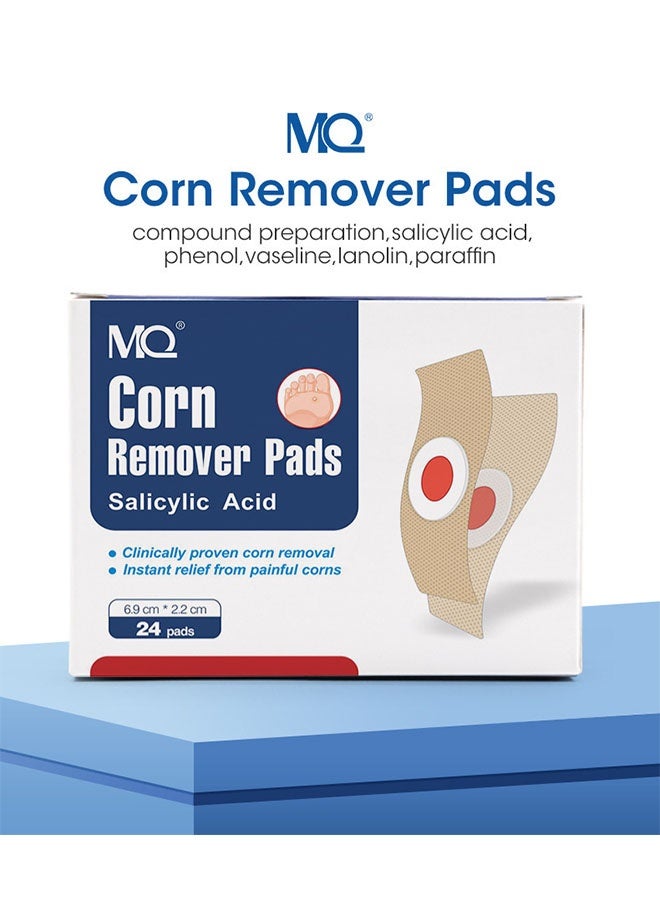 MQFORU 24 Pcs Foot Corn Removal Plaster with Tool knife, Corn Callus Treatment for Feet, Foot Care Cushions fir Relief Pain From Calluses Corns Blisters - Image 4