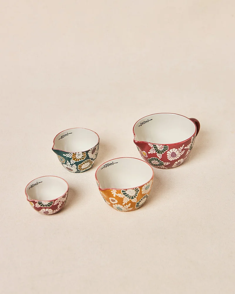 Chumbak Wildflower Measurning Cup Set of 4 | Lost in Paradise