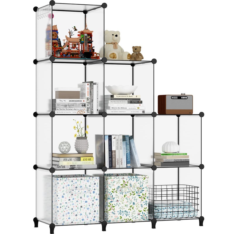 HOMIDEC Bookcase 9 Cube Storage Unit Book shelf Storage Cubes MultiUse DIY Storage Shelves for Books Storage Boxes Clothes Crochet Yarn Toys