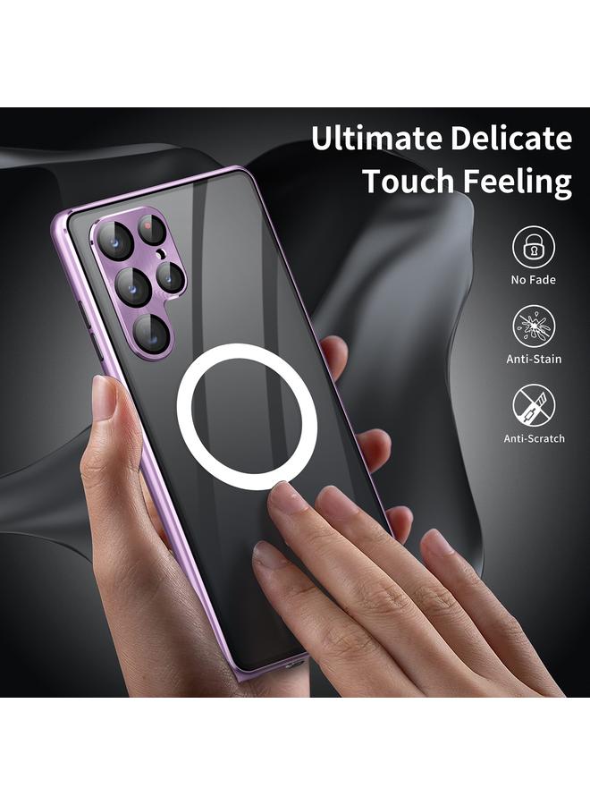 اس-توب جراب لهاتف Samsung Galaxy S23 Ultra 5G HD غطاء كامل Magsafe مغناطيسي معدني من الزجاج المقوى - Image 5