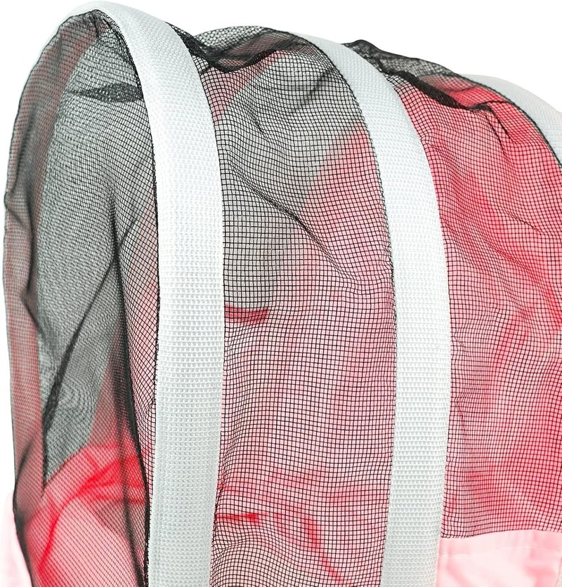 لوينت سترة تربية النحل المتهوية من - سترة مربي نحل من البولي قطن الموضة بدلة مربي نحل مع قلنسوة حجاب سياج للرجال والنساء (وردي) - Image 2
