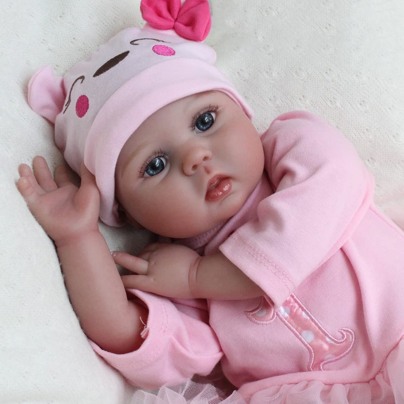 CHAREX Realistic Reborn Baby Dolls, Real Looking Lifelike Doll for Girls, 22 Inch Handmade Weighted Newborn Silicone Baby Doll with Accessories, Toy Gifts for Kids Age 3+ - Image 2