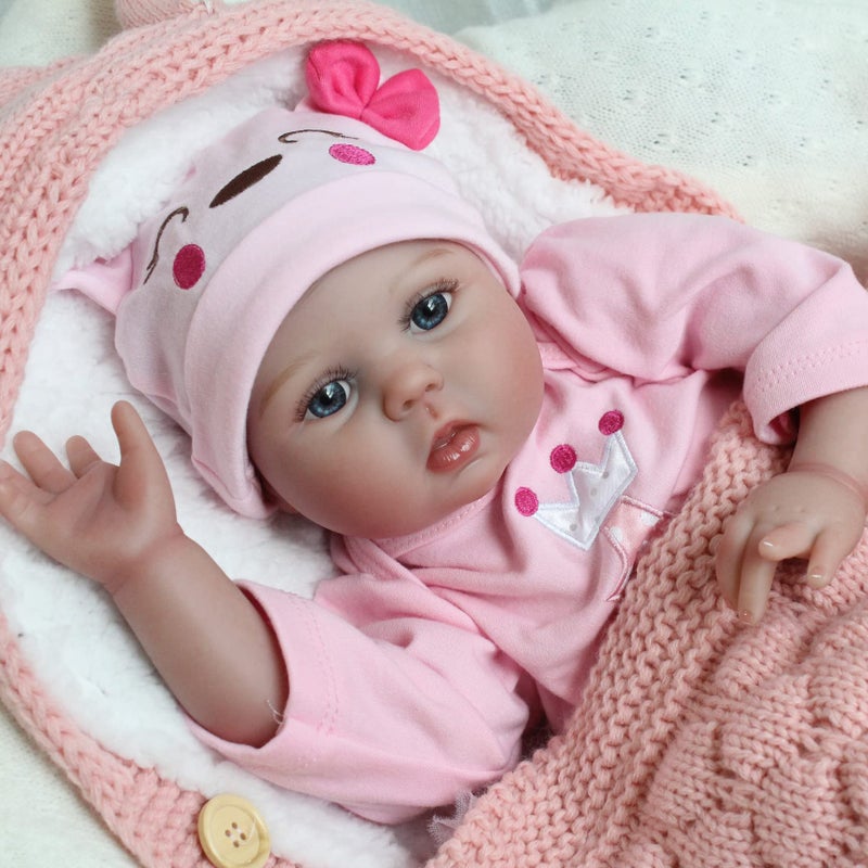 CHAREX Realistic Reborn Baby Dolls, Real Looking Lifelike Doll for Girls, 22 Inch Handmade Weighted Newborn Silicone Baby Doll with Accessories, Toy Gifts for Kids Age 3+ - Image 5