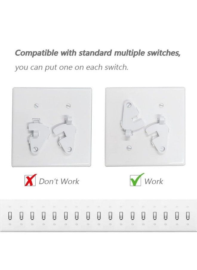 ILIVABLE - Toggle Light Switch Guard Ilivable Child Proof Switch Plate Cover Rotary Lock Protects Your Lights From Being Accidentally Turned On Or Off By Children And Adults (White 2 Pack) - Image 1