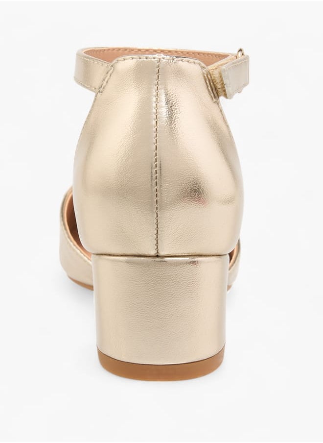 Celeste Girls Floral Embellished Shoes With Hook And Loop Closure  - Image 5