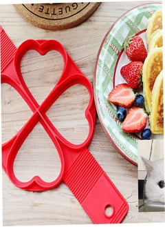 GGOOT Nonstick Silicone Egg Ring Pancake Mold Square Shaped 4 Holes Silicone Egg Fry Mold Omelettes, Silicone Egg Ring,Pancake Mold,Square Egg Mold,4 Holes Egg Mold,Egg Fry Mold  - Image 5