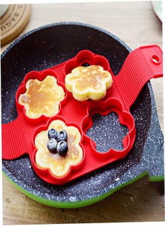 GGOOT Nonstick Silicone Egg Ring Pancake Mold Square Shaped 4 Holes Silicone Egg Fry Mold Omelettes, Silicone Egg Ring,Pancake Mold,Square Egg Mold,4 Holes Egg Mold,Egg Fry Mold  - Image 3