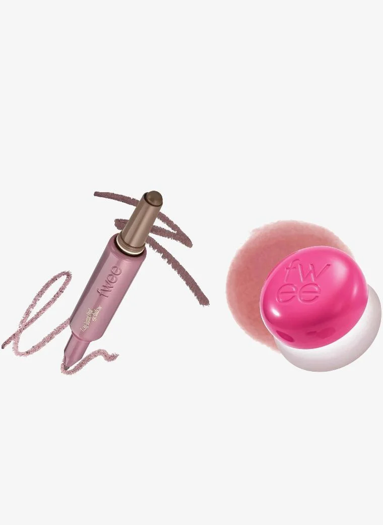 Essential Soft-Blur Makeup Duo: Eye Shadow Stick & Lip/Cheek Pudding Pot