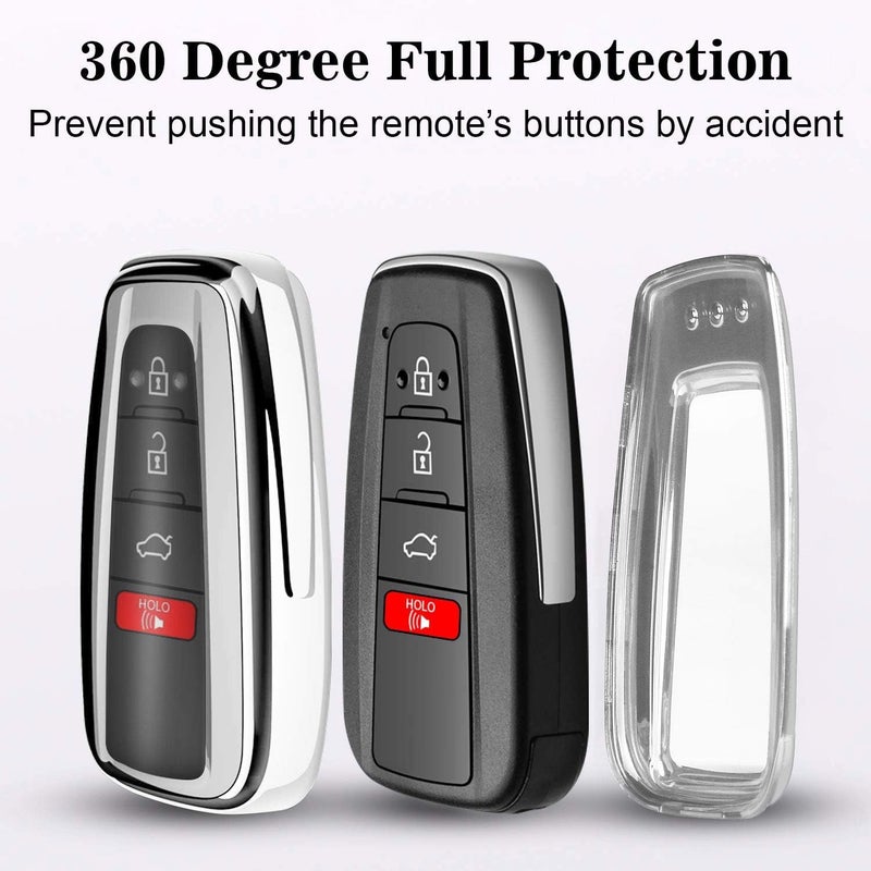 QBUC for Toyota Quicksand TPU car Key Cover, Quicksand Full Coverage Protection Quicksand Keychain Cover - Image 4