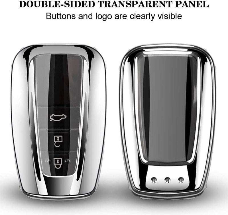 QBUC for Toyota Quicksand TPU car Key Cover, Quicksand Full Coverage Protection Quicksand Keychain Cover - Image 3