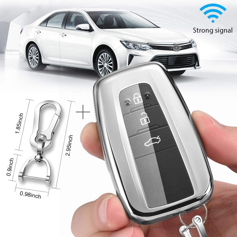 QBUC for Toyota Quicksand TPU car Key Cover, Quicksand Full Coverage Protection Quicksand Keychain Cover - Image 5