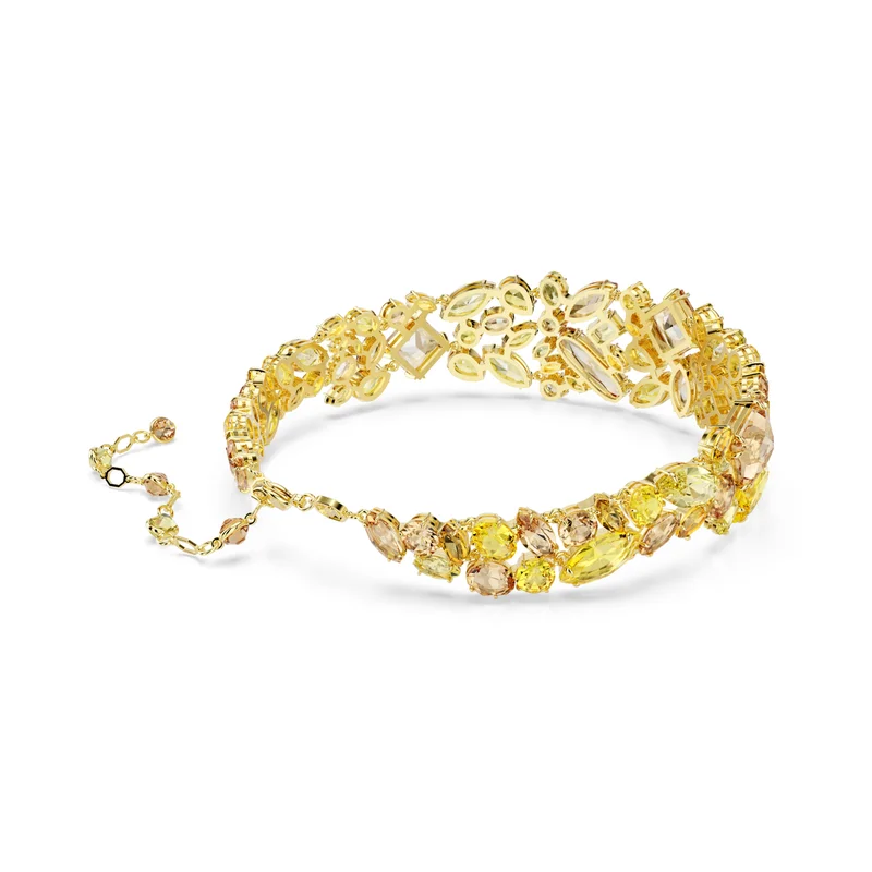 SWAROVSKI  Gema choker Mixed cuts, Yellow, Gold-tone plated for Women | Best Price UAE