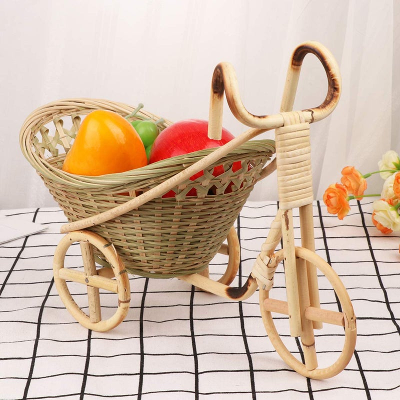 Woven Storage Basket Tricycle Design 22x12x18cm Natural Material For Kitchen Dining Party - Image 3