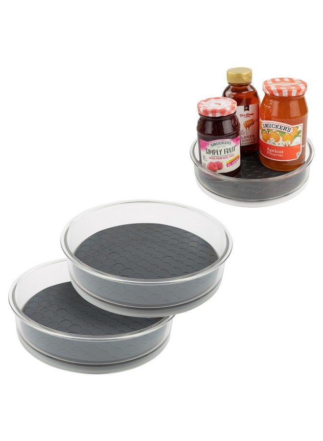 Spectrum Lazy Susan Organizer, Hexa Round Small (2-Pack) - Lazy Susan Turntable for Cabinet, Refrigerator, Pantry, Table, & Shelf - Rotating & Spinning Pantry Organization & Storage for Fridge - Image 1