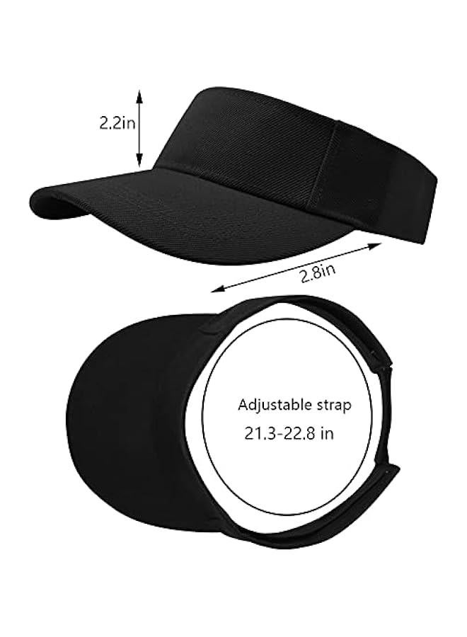 Generic 5 Pieces of Adjustable Sport Visors Sun Visor Hats Cap Visors for Women and Men - Image 2