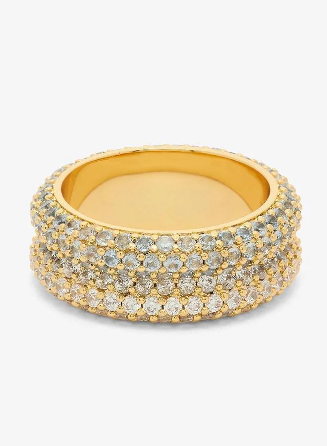 Essenza Pave Double Ring