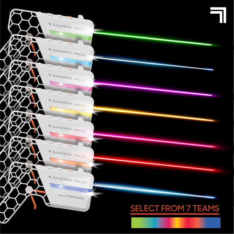 Sharper Image Tag Blaster Set â€“ 4-Pack with Lights & Sounds, 110-ft Range, 7 Team Colors, Dual Firing Modes| Indoor & Outdoor Game for Kids Teens Adults| No Vests Needed, White - Image 2