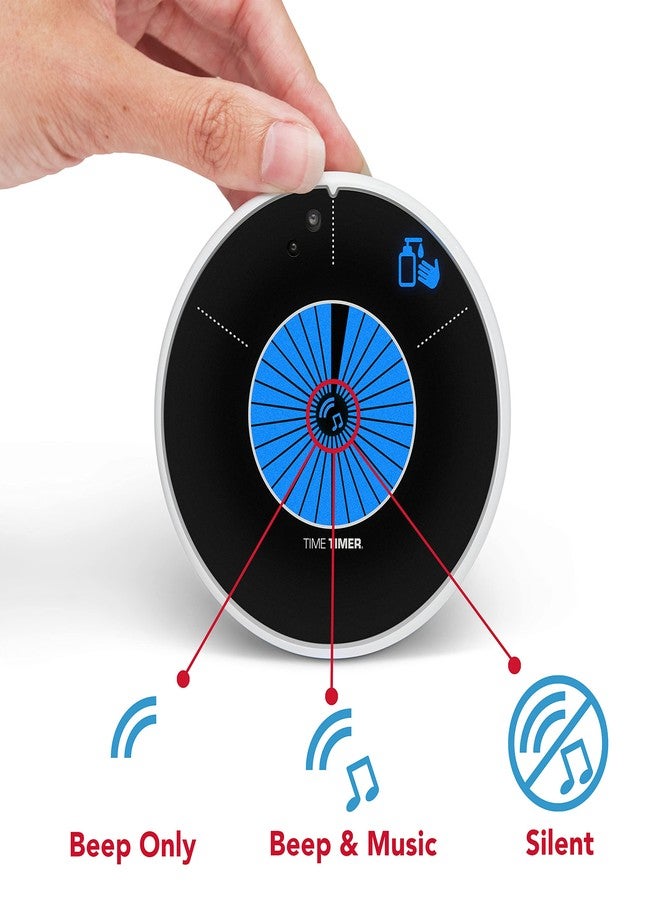 تايم تايمر مؤقت غسل اليدين - مؤقت مرئي لمدة 30 ثانية لتشجيع غسل اليدين بشكل صحيح للأطفال في مرحلة ما قبل المدرسة ورياض الأطفال والبالغين، غسل اليدين بدون لمس، مؤقت حمام مع صوت موسيقي اختياري - Image 4