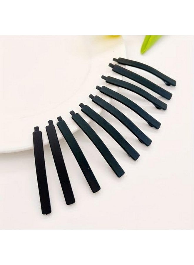 KISKY دبابيس شعر كيسكي بوبى، 10 قطع دبابيس شعر بنية للنساء، 3 إنش دبابيس شعر غير لامعة، بارتيه أكريليك، دبابيس شعر رفيعة موراندي، إكسسوارات شعر كورية، مشبك بسيط (أسود) - Image 1