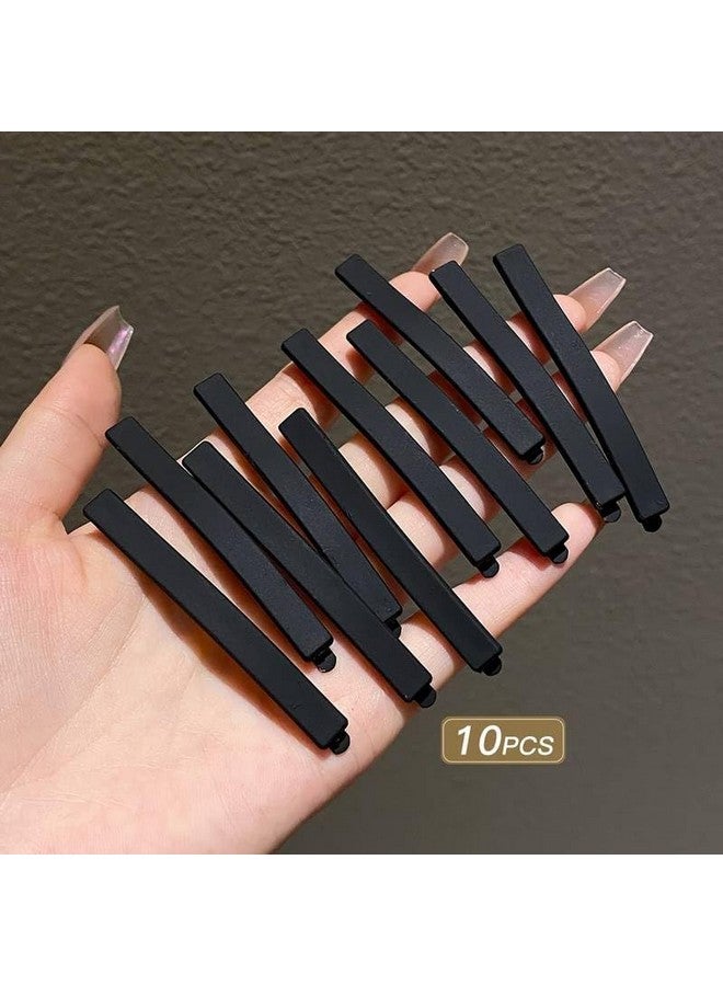 KISKY دبابيس شعر كيسكي بوبى، 10 قطع دبابيس شعر بنية للنساء، 3 إنش دبابيس شعر غير لامعة، بارتيه أكريليك، دبابيس شعر رفيعة موراندي، إكسسوارات شعر كورية، مشبك بسيط (أسود) - Image 2