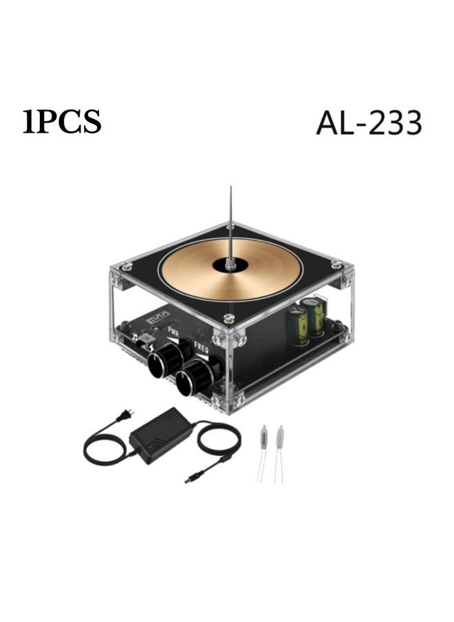 Generic - Musical Tesla Coil Music Plasma Speaker AL-233 Plasma Music Tesla Coil Module Golden With Acrylic Shell EU/US Power Plug - Image 1