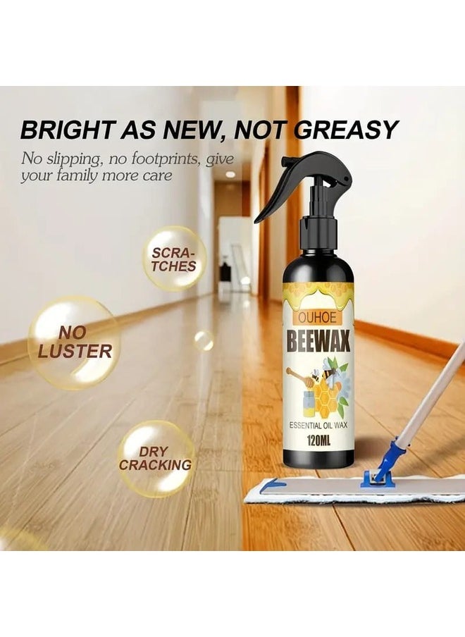 OUHOE - OUHOE Natural Micro-Molecularized Beeswax Spray 120ML, Beeswax Spray Cleaner, Beeswax Spray Furniture Polish And Cleaner, Furniture Polish Spray, Wood Seasoning Beewax for Furniture Floor - Image 1