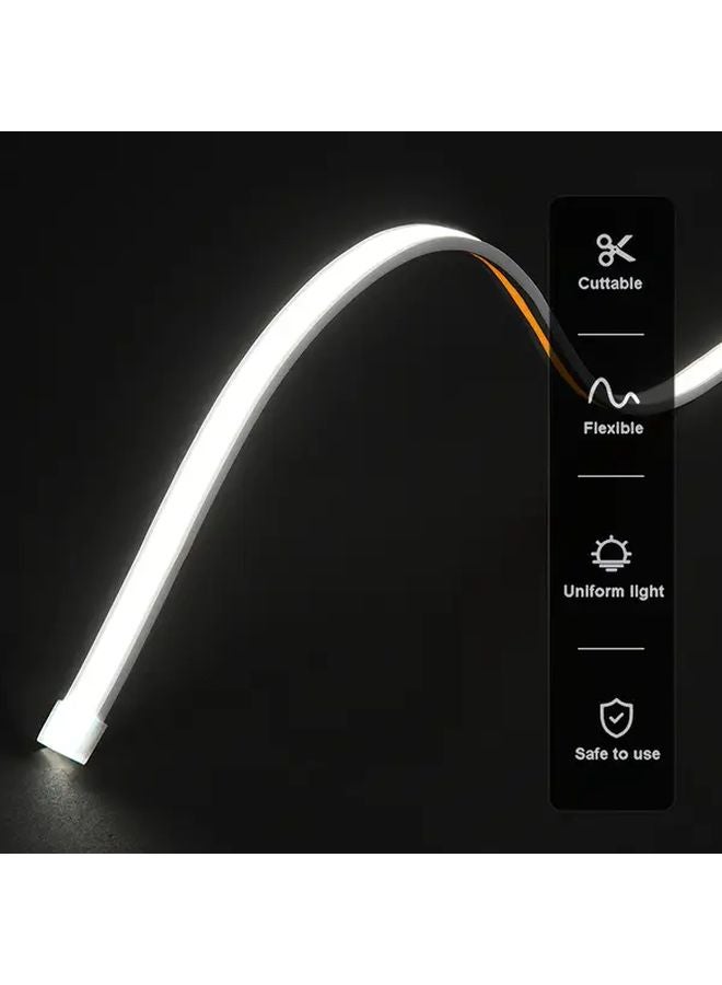شريط ضوء النيون USB بطول 5 أمتار 4000K مع مفتاح تحكم ثلاثي الوظائف 320 LED إضاءة حبل مرن ساطع - Image 2