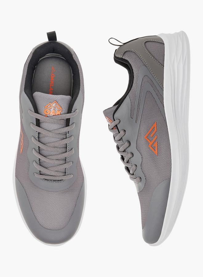 Oaklan by Shoexpress Men by Shoexpress Logo Detail Lace-Up Sports Shoes - Image 2