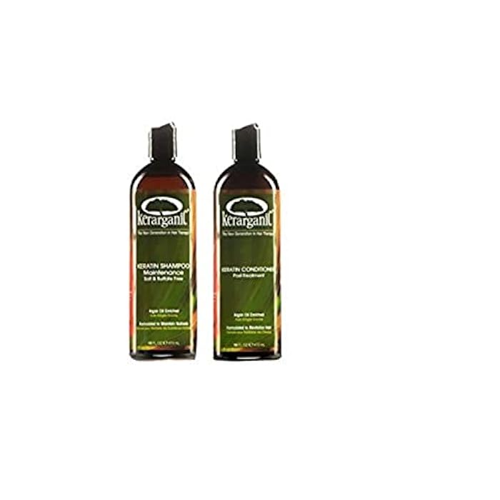 kerarganic ORGANIC KERATIN POST-TREATMENT SET - SALT & SULFATE FREE SHAMPOO 16oz + CONDITIONER 16oz - Image 1