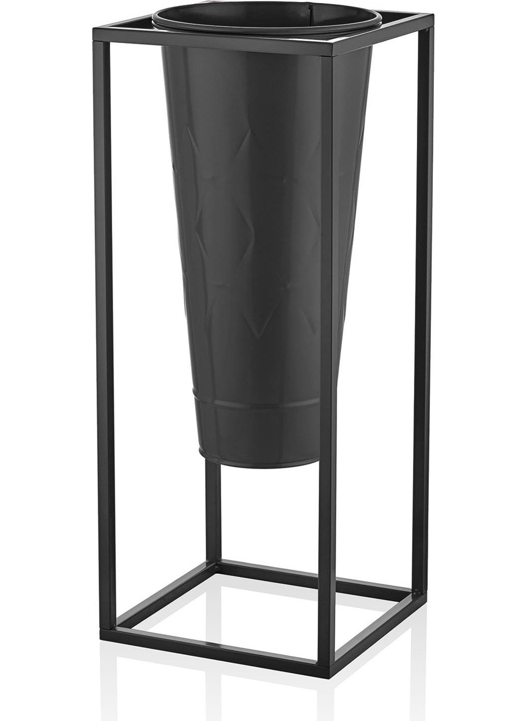 THE MIA Prism Vase & Flower Pot Black 70X30X30 cm  - Image 1