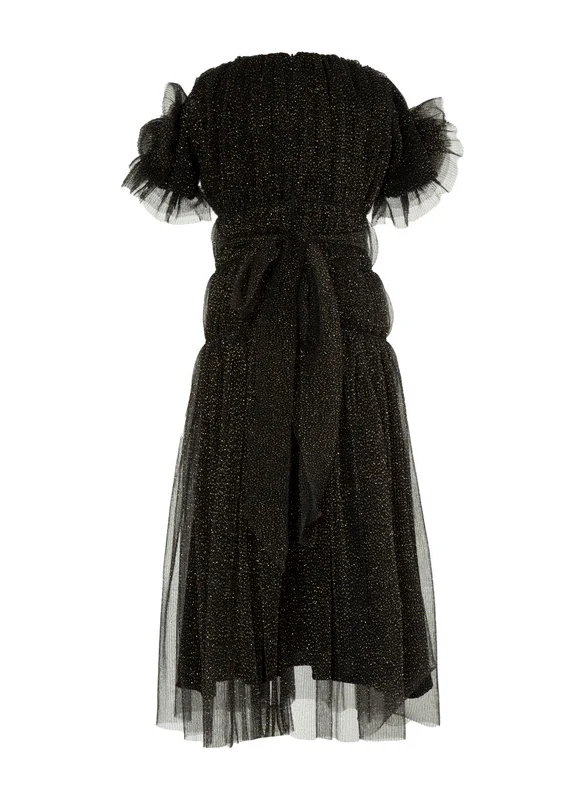 Amri Frilled Embellished Tulle Frock