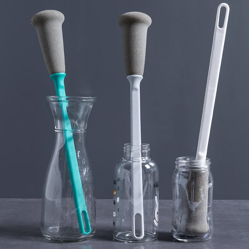 Nordic Long Handle Bottle Brush for Cups, Baby Bottles, Thermos - Sponge Cleaner - Image 1
