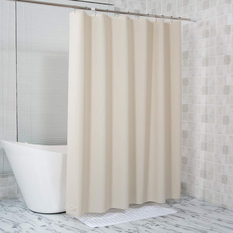 Solid Color Peva Shower Curtain, Waterproof And Thickened, Bathroom Partition Curtain, No Drilling Required, Includes Hooks - Image 2